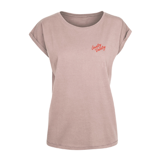 C2C Womens Heart Guitar Pink T-Shirt