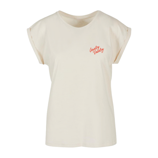 C2C Womens Heart Guitar Sand T-Shirt