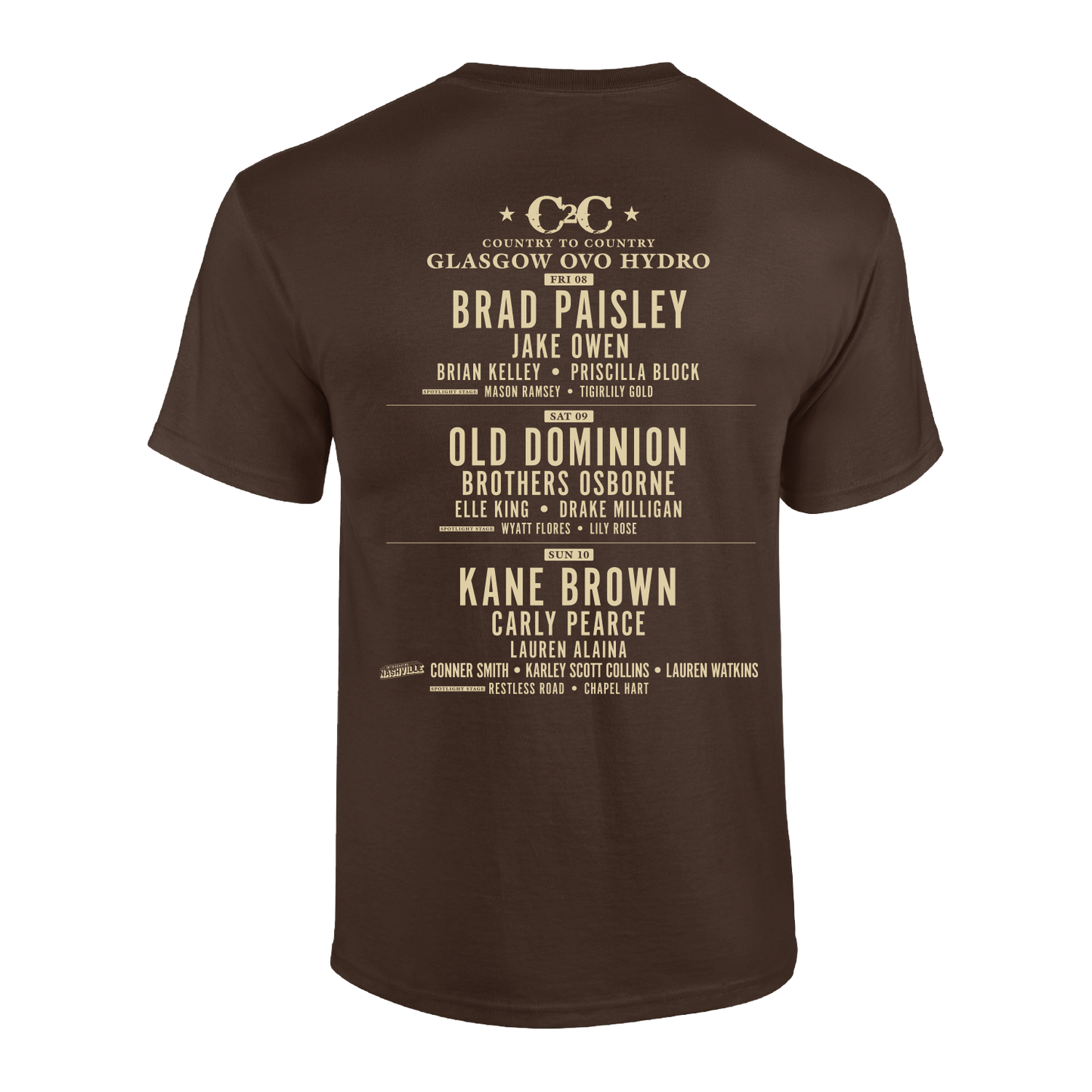2024 Glasgow Event Brown T-Shirt