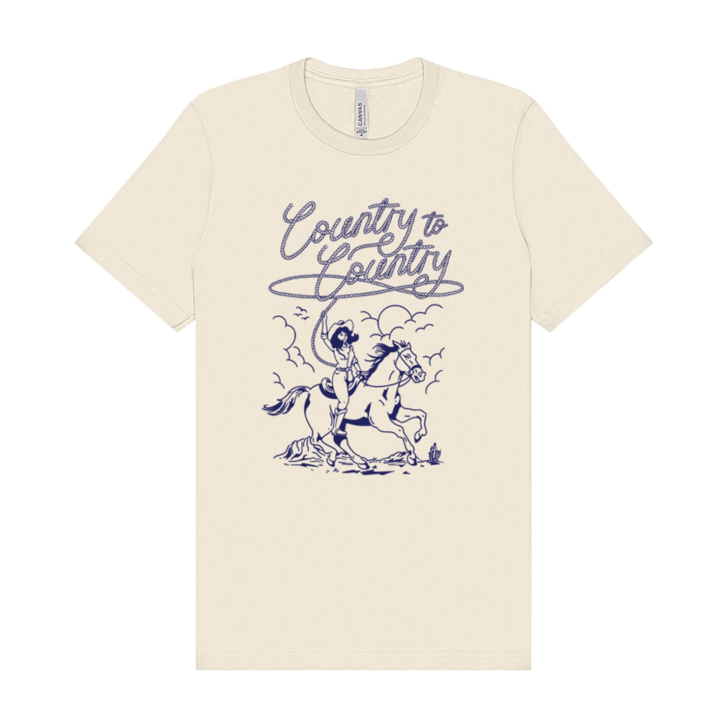Rodeo Rider Natural T Shirt – C2C Country To Country Store