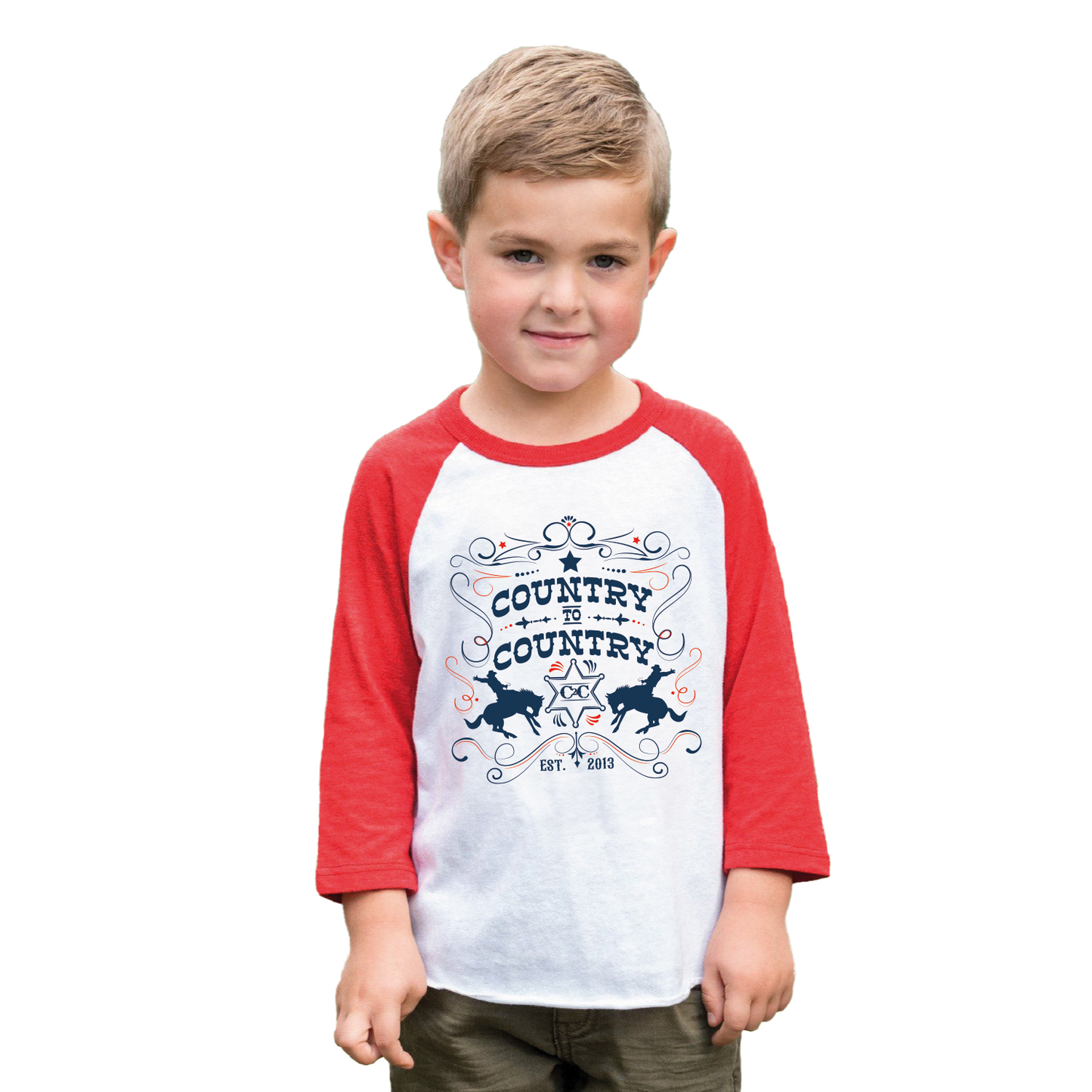 Toddler Long Sleeve Baseball White T-Shirt